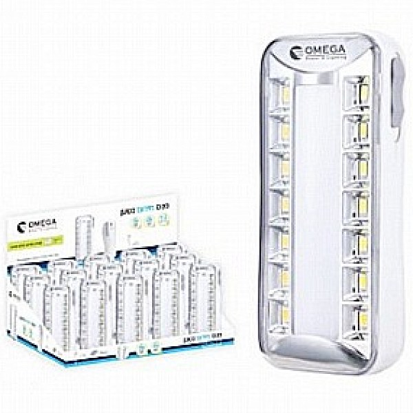 טעינת חירום נטענת 14 / 10 לדים - דגם L14L10 חברת Omega