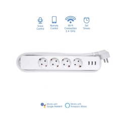 מפצל חשמל חכם WiFi חכם 4 שקעים+4USB